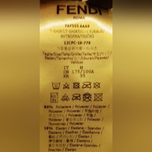 Men's Fendi Zucca Print T-Shirt - Picture 5 of 6